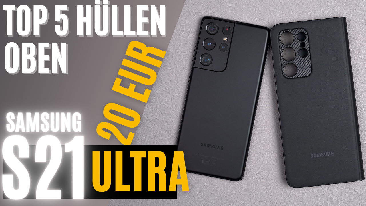 Top 5 Samsung S21 Ultra cases over 20 Euros featuring sleek black designs