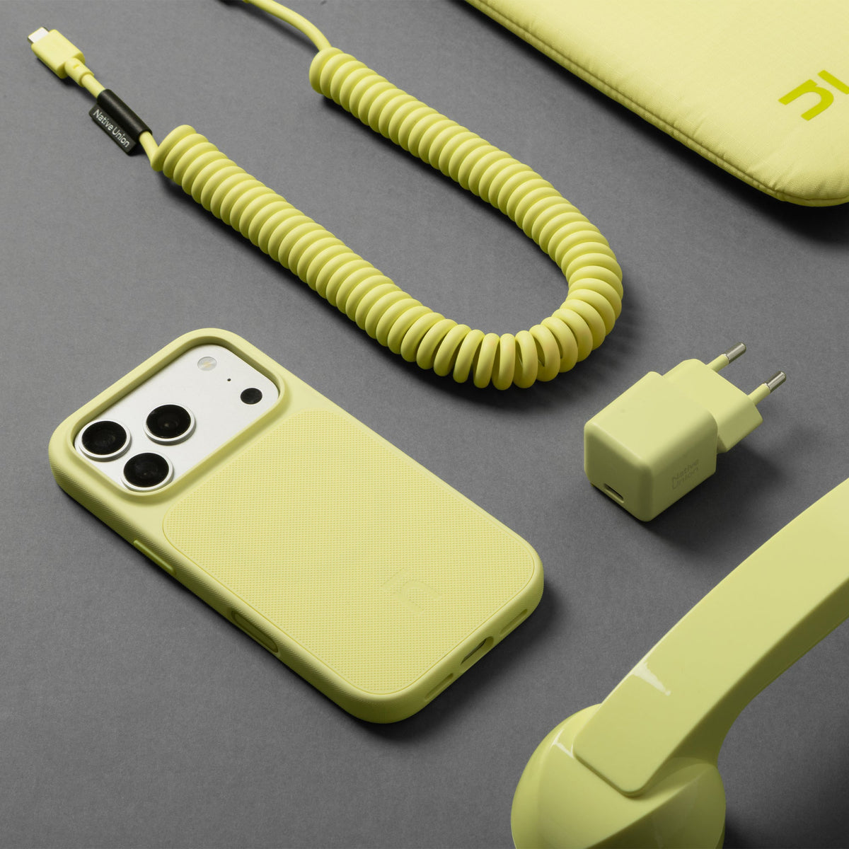 Handyhülle für iPhone 18 Pro Max, Native Union Neo Case MagSafe, Gelb (5/8)