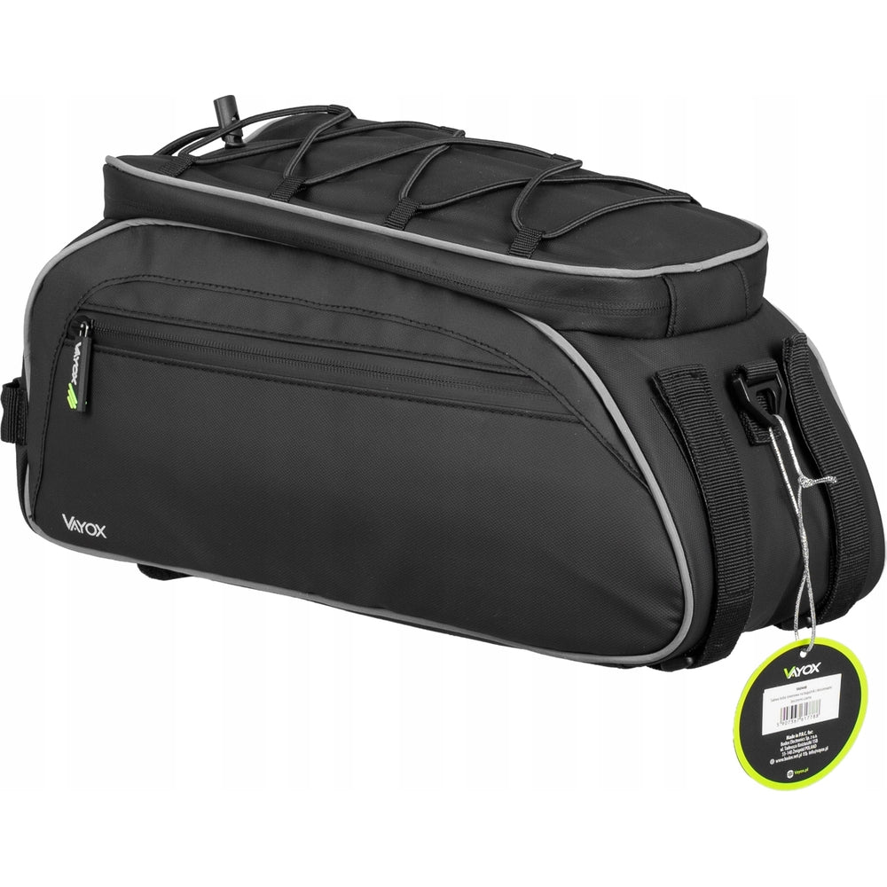 Fahrradtasche für den Gepäckträger mit Seitentaschen, Vayox VA0448 10L, Schwarz