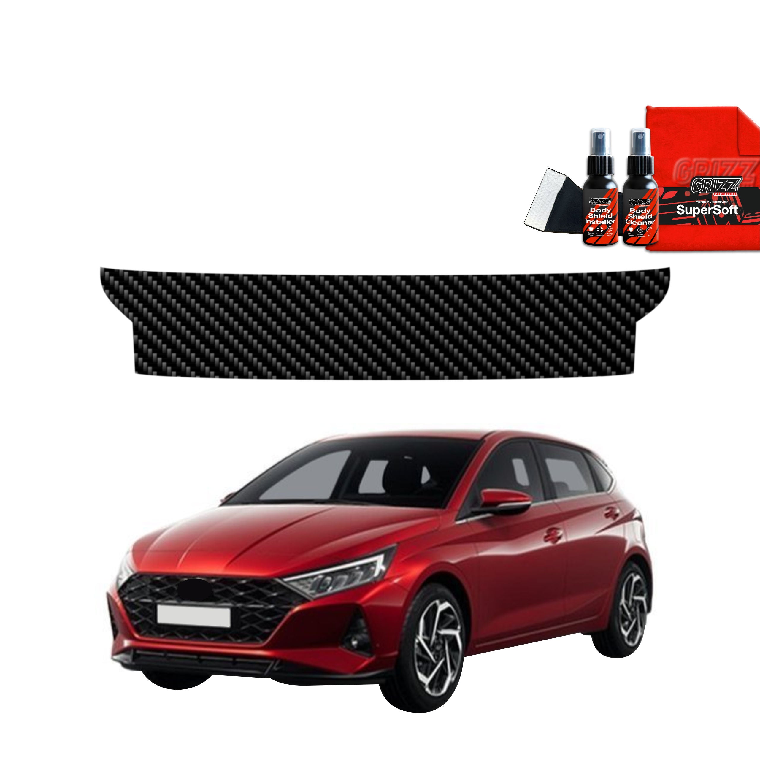 Kohlenstoff Schutzfolie Grizz Protector für Ladekante - Hyundai i20 (2023-2026)
