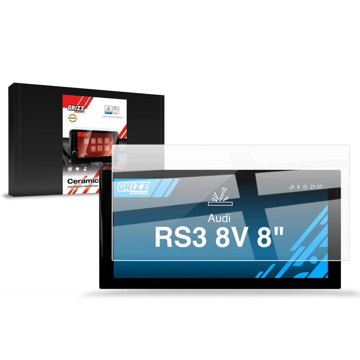 Keramische Autodisplayfolie für Audi RS3 8V 8" (2012-2019), Grizz Protector
