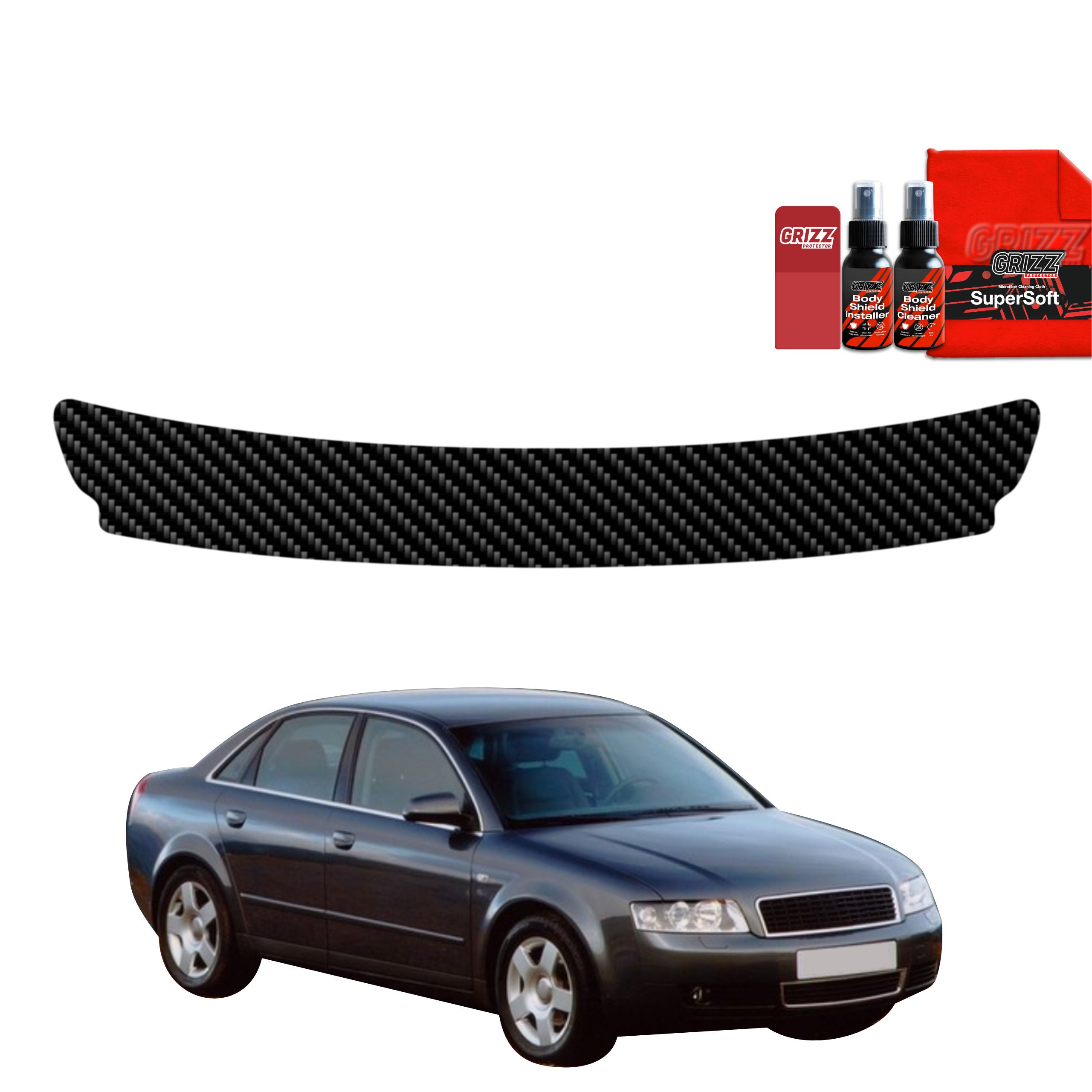 Kohlenstoff Schutzfolie Grizz Protector für Ladekante - Audi A4 B6 Sedan (2000-2006)
