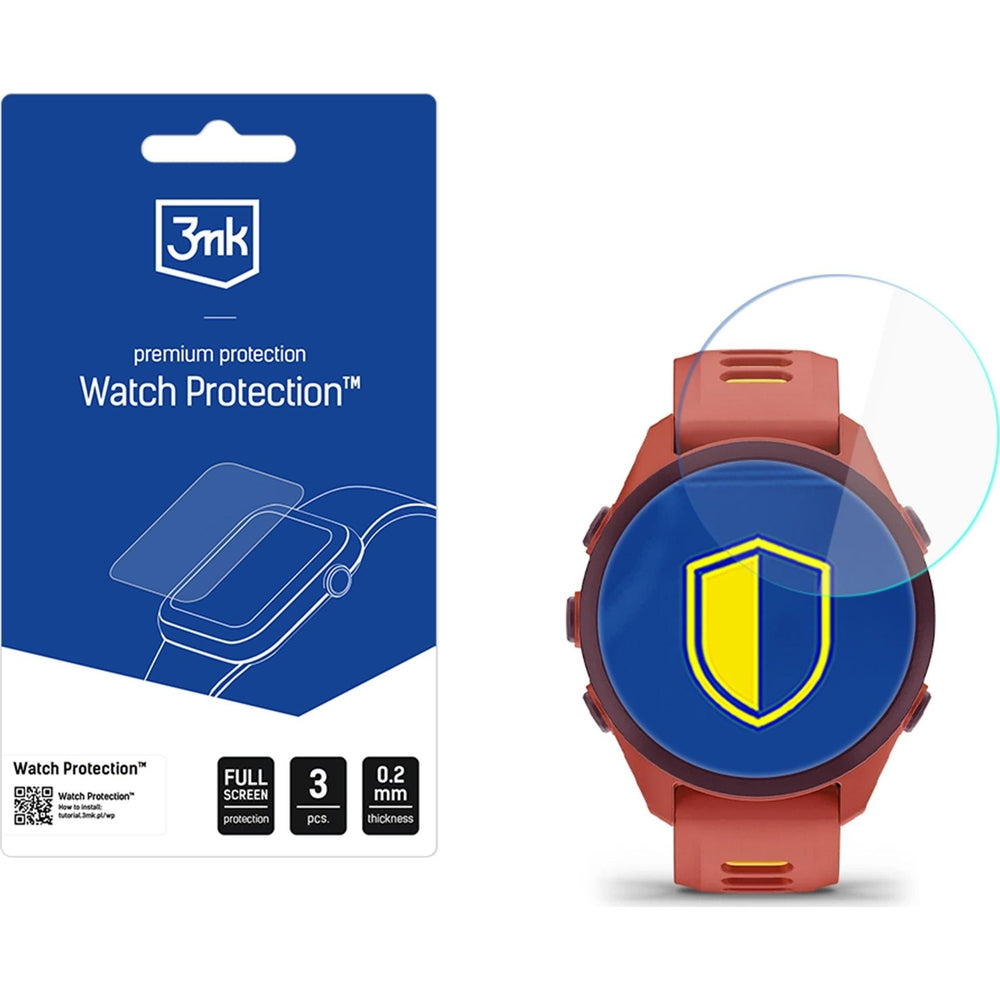 Hybridglas für Garmin Forerunner 70 / 170 / 170 Music, 3mk Watch Protection, 3 Stück
