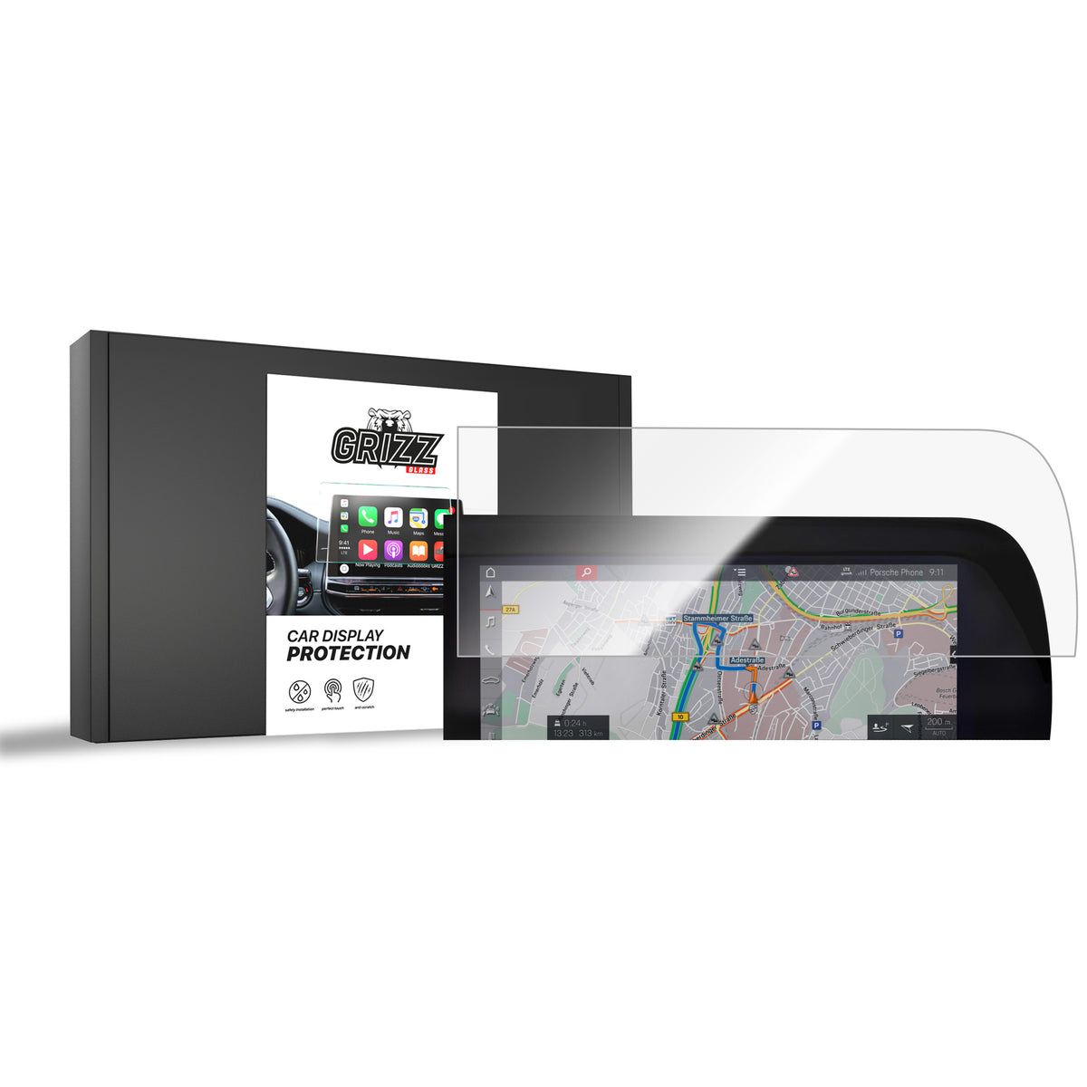 Keramische Autodisplayfolie für Porsche 911 992 (2019-2026), Grizz Protector