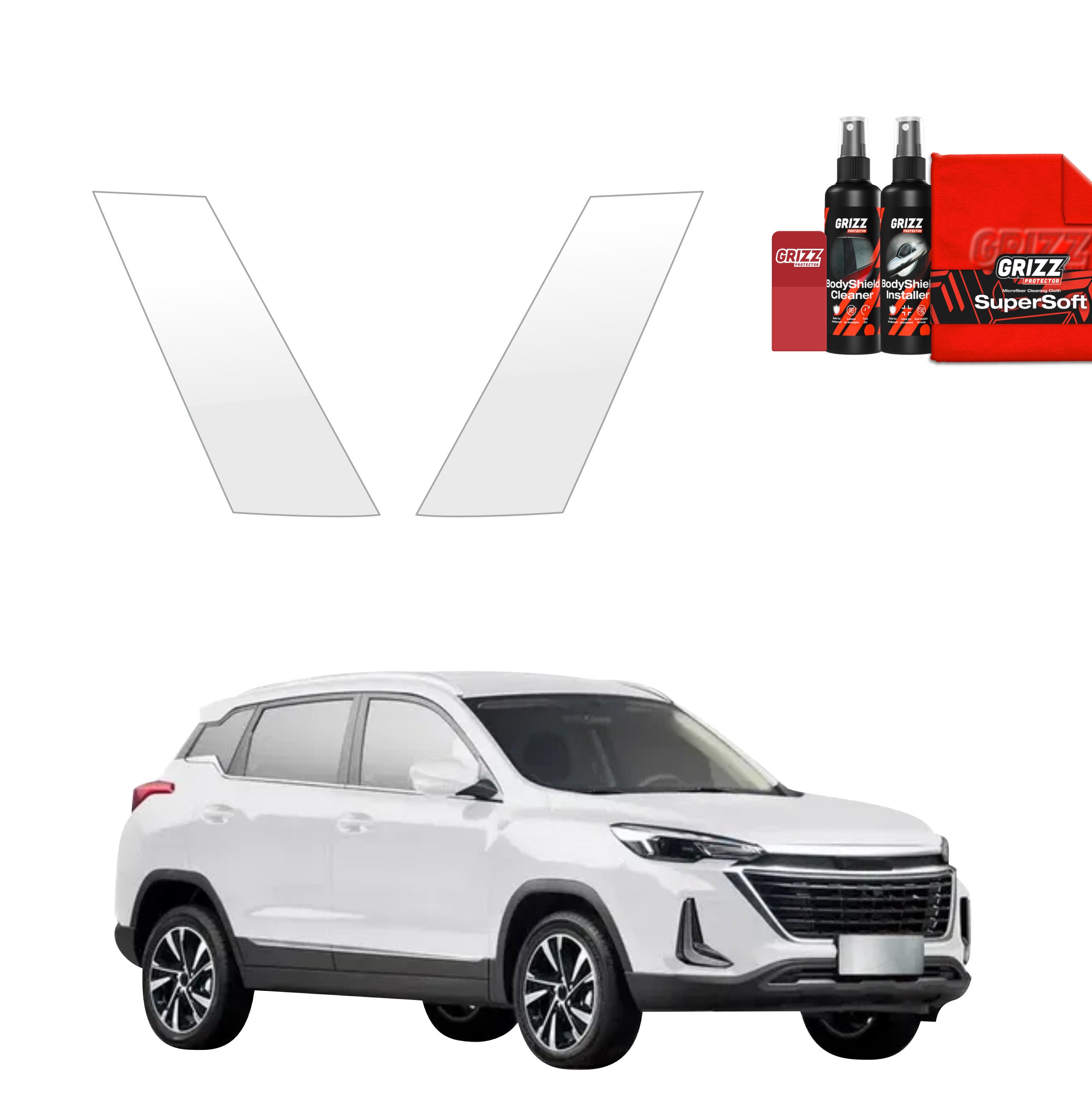 2in1 Schutzfolie Grizz Protector für B-Säule - BAIC BEIJING 3 (2023-2026)