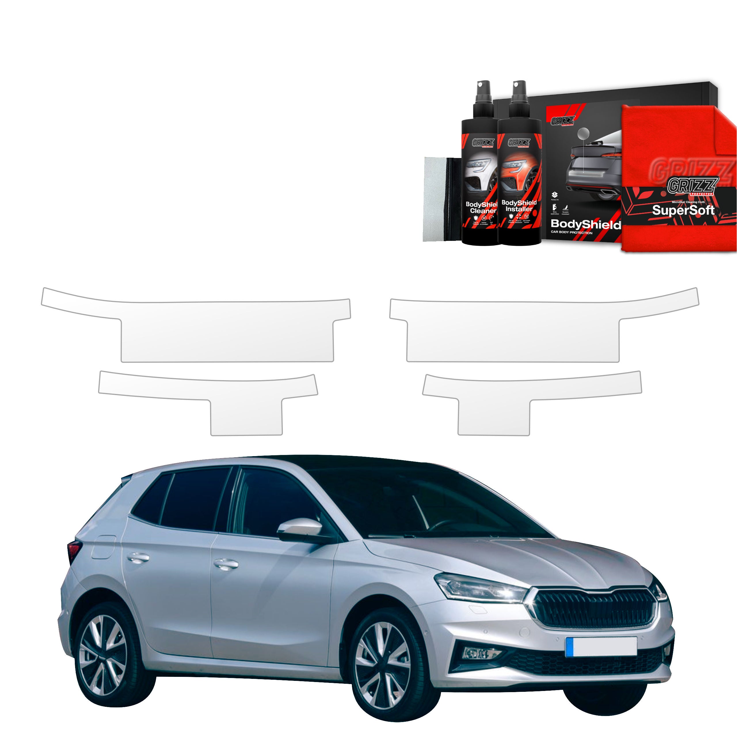 4in1 Schutzfolie Grizz Protector für Schweller - Skoda Fabia (2019-2026)