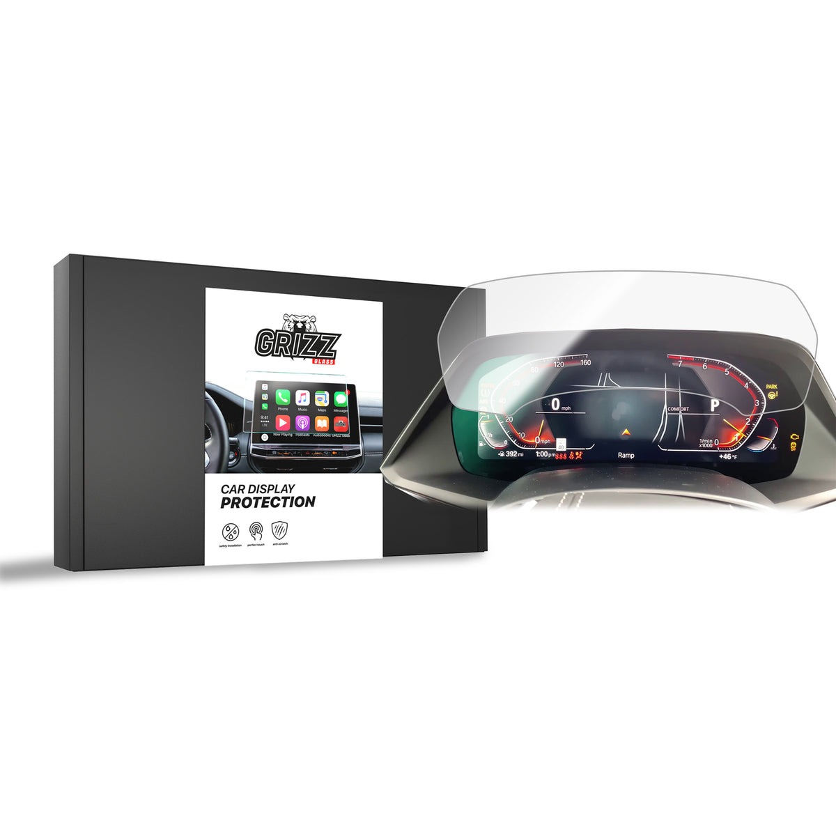 Keramische Autodisplayfolie für BMW X4 G02 Live Cockpit 12,25" (2018-2025), Grizz Protector