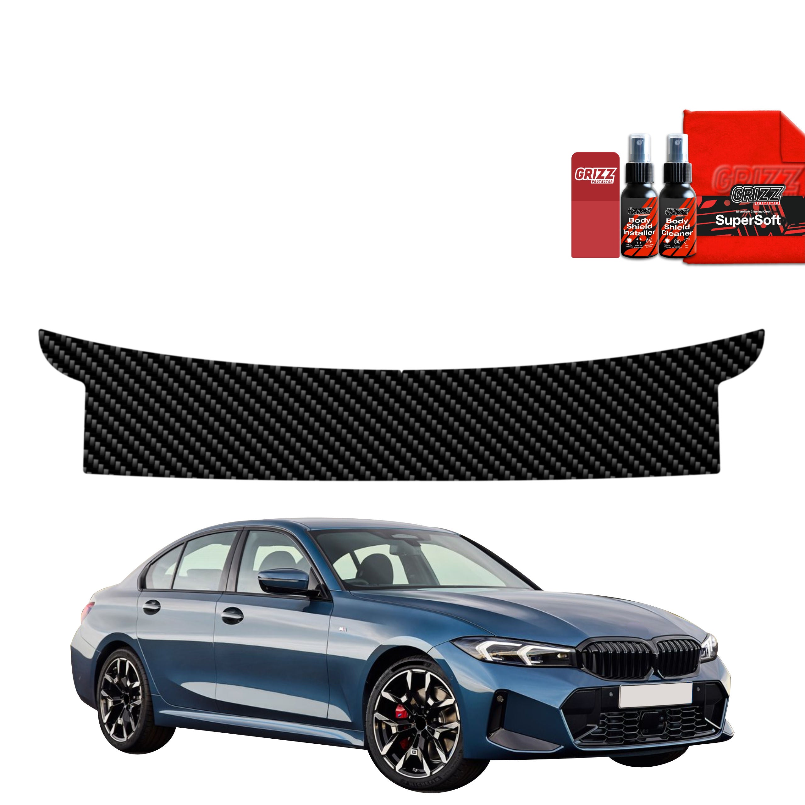 Kohlenstoff Schutzfolie Grizz Protector für Ladekante - BMW 3 Sedan (2025-2026)