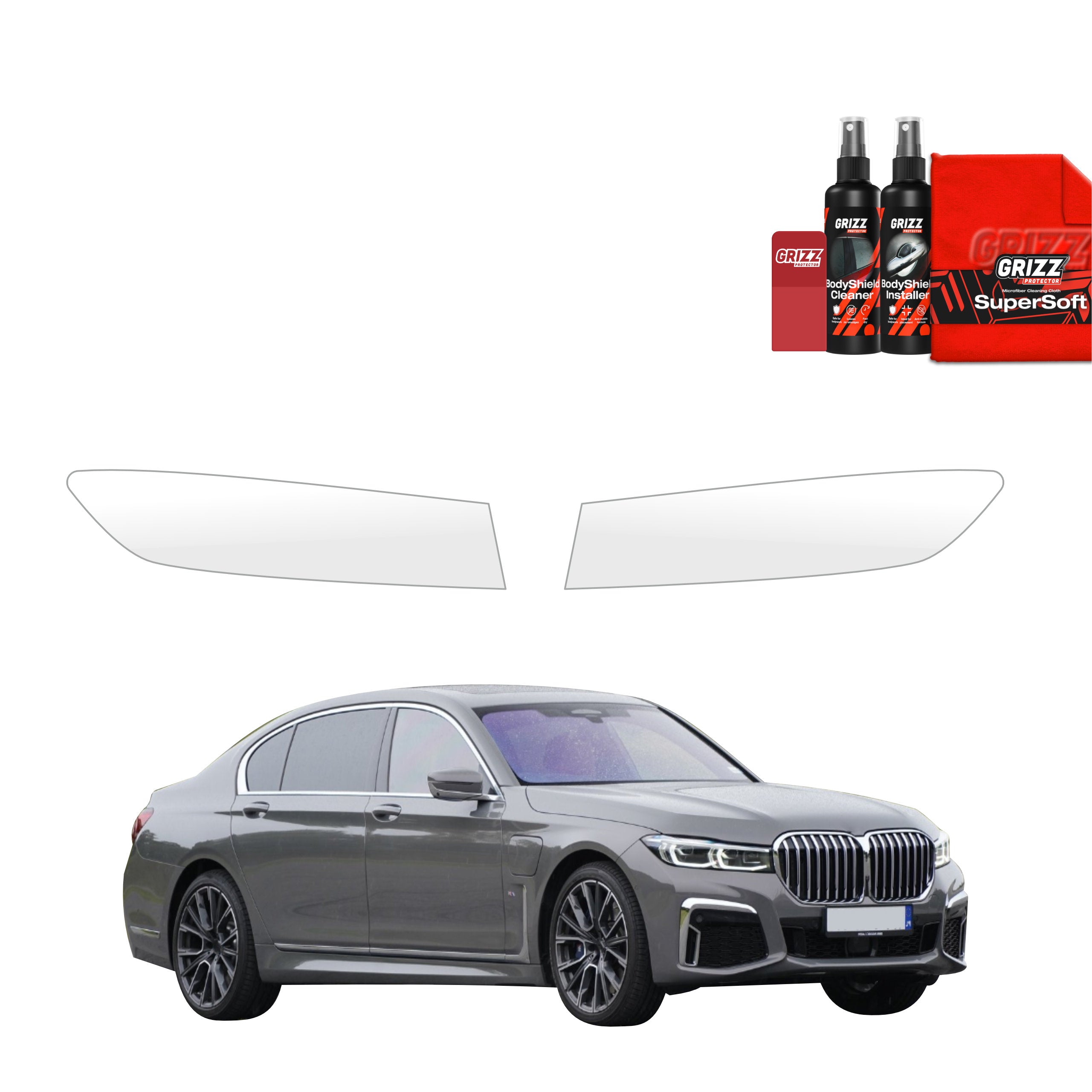 2in1 Schutzfolie Grizz Protector für Scheinwerfer - BMW 7 G12 (2015-2022)