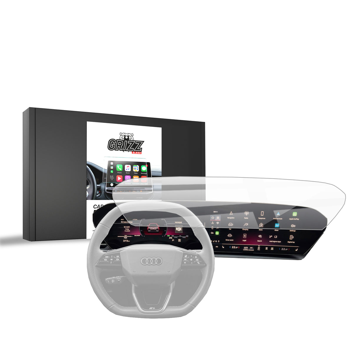 Keramische Autodisplayfolie für Audi Q6 e-tron (2024-2026), Grizz Protector