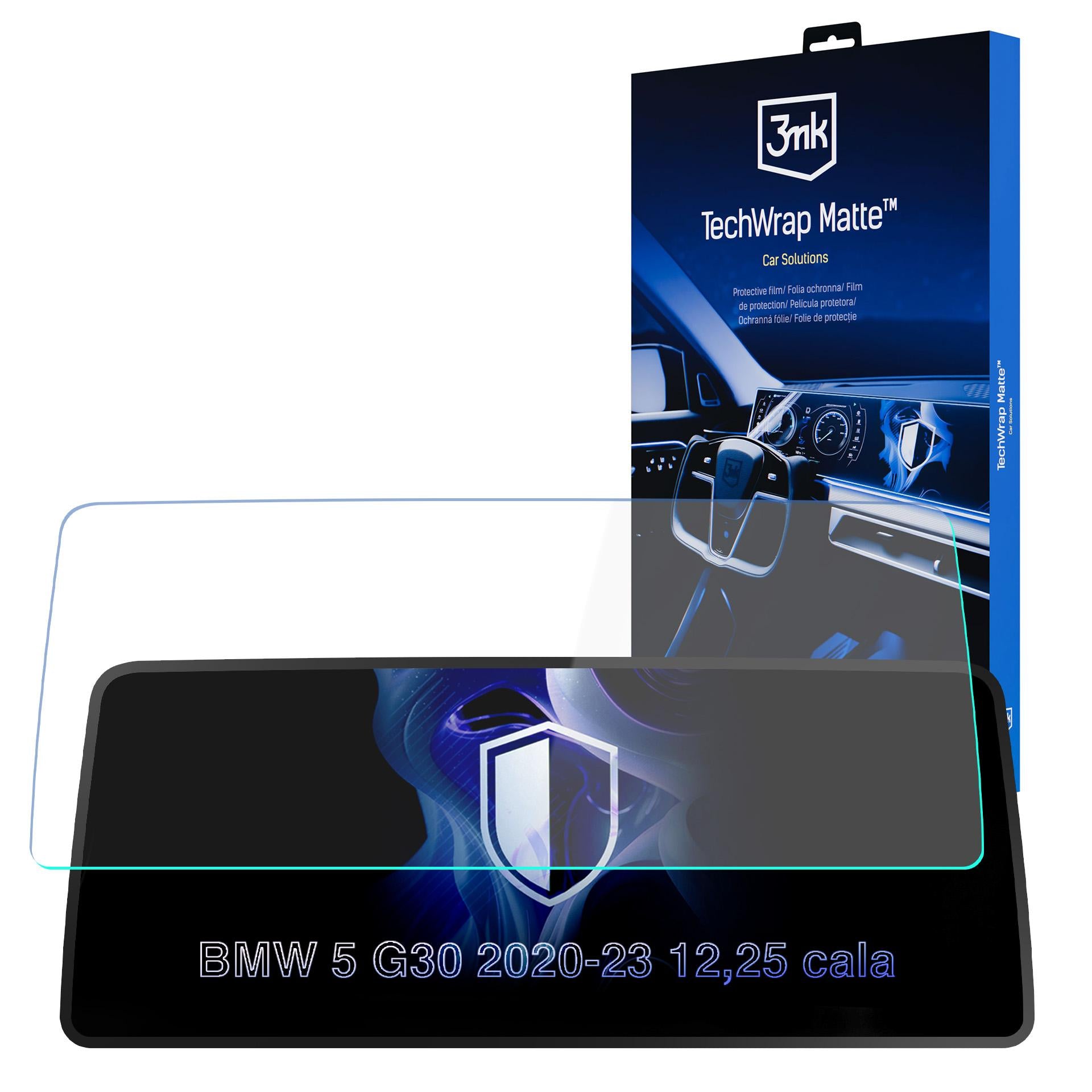 Matte Schutzfolie für den Navigationsbildschirm für BMW 5 G30 12,25" (2020 - 2023), 3mk TechWrap Matte