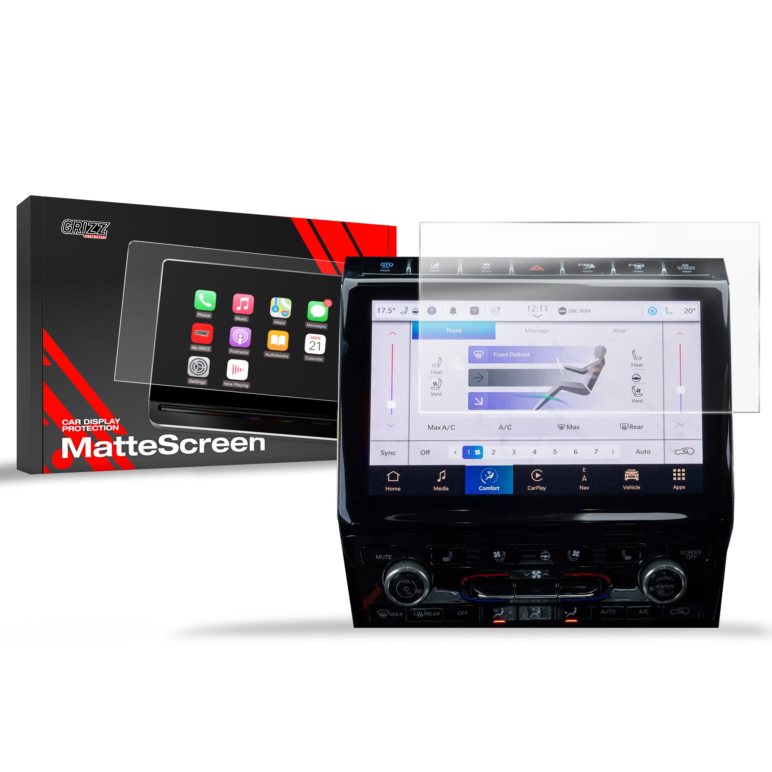 Matte Autodisplayfolie für Jeep Grand Cherokee (2020-2026), Grizz Protector