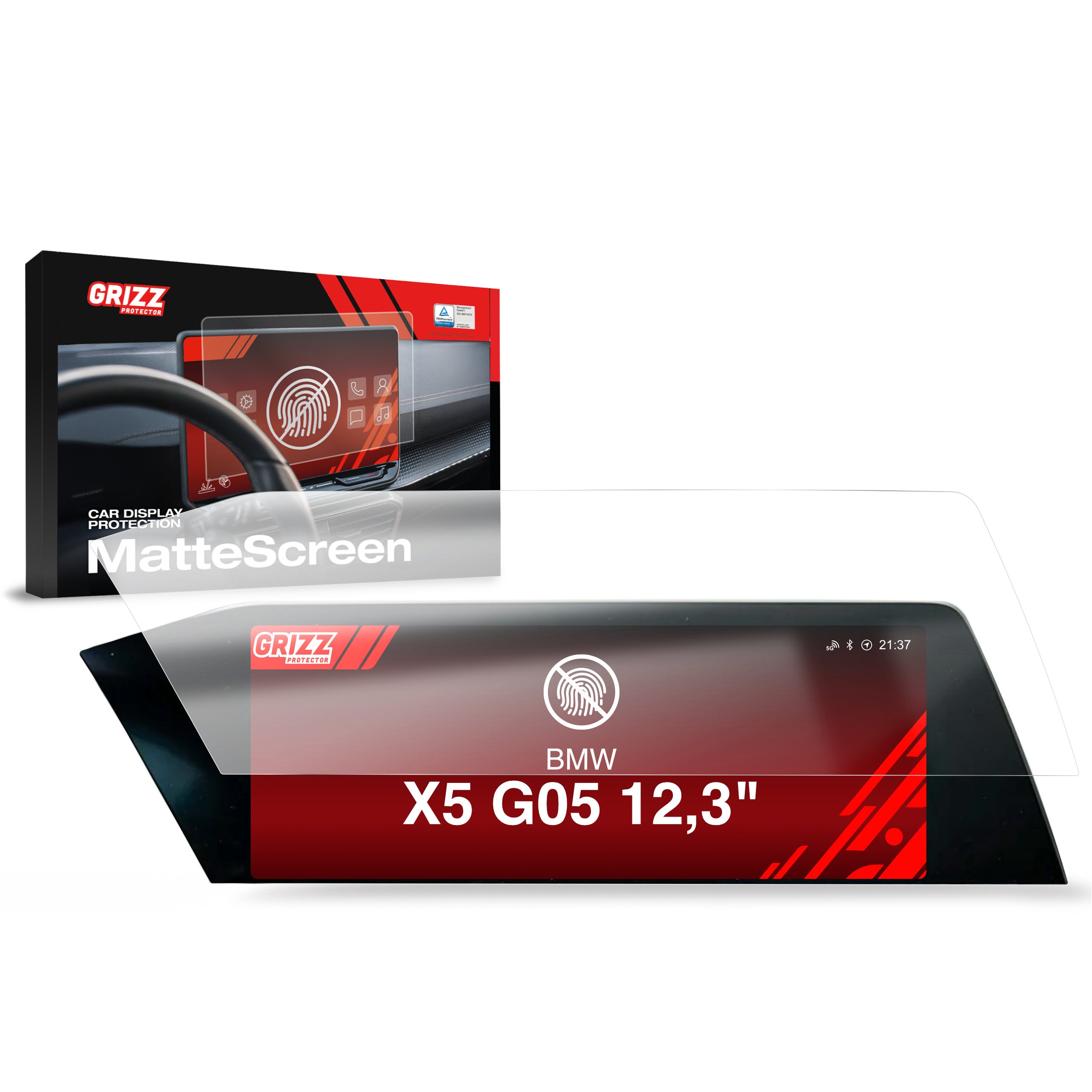 Matte Autodisplayfolie für BMW X5 G05 2021, Grizz Protector
