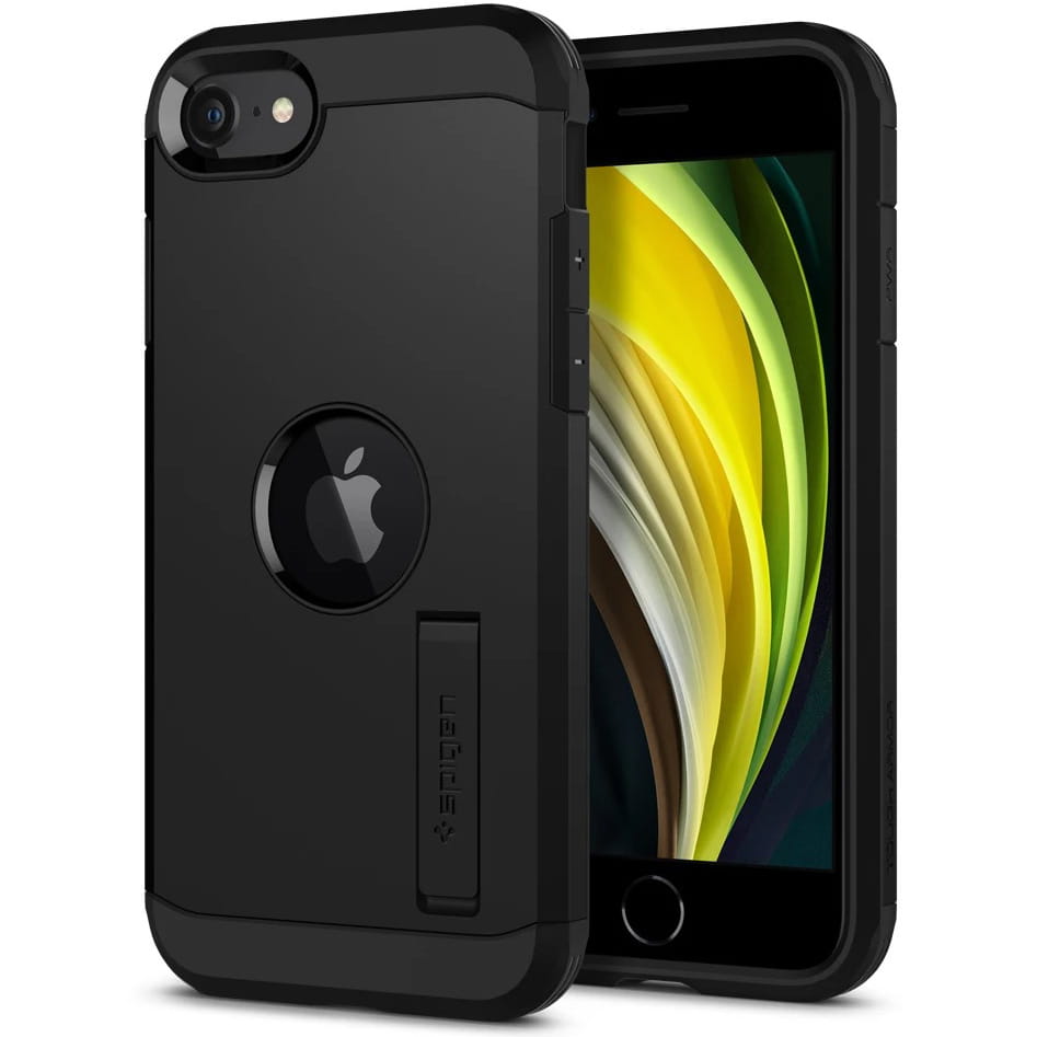 Schutzhülle Spigen Tough Armor für iPhone SE 2022/2020 schwarz