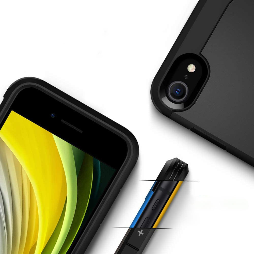 Schutzhülle Spigen Tough Armor für iPhone SE 2022/2020 schwarz