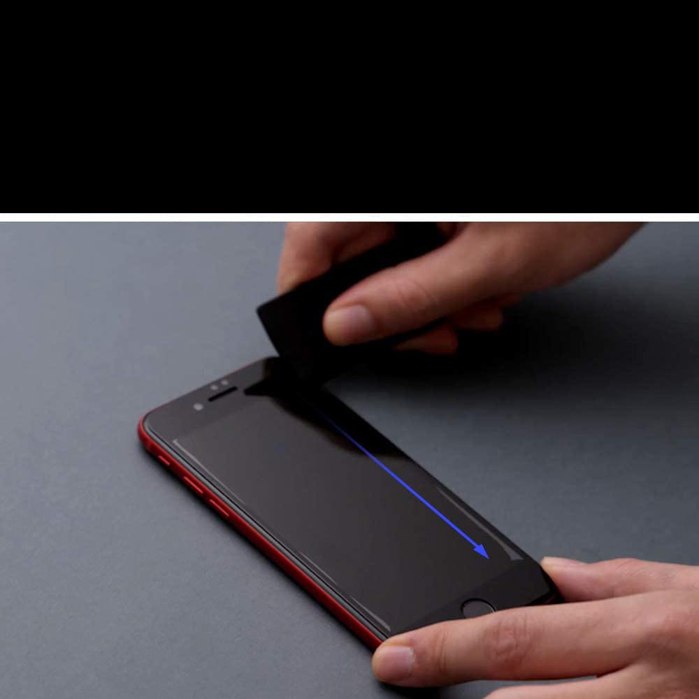 Glas für die Schutzhülle Spigen Glas.tR Slim FC AM iPhone SE 2022/2020 8/7 schwarzer Rahmen