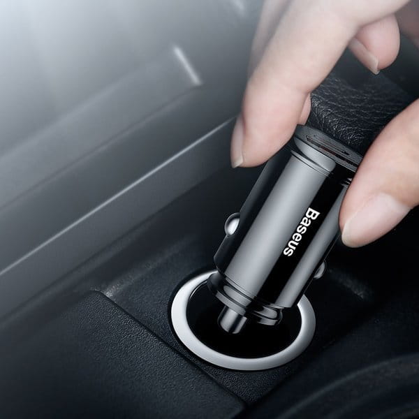 Autoladegerät Baseus Circular 30W 5A USB-C, USB-A, schwarz