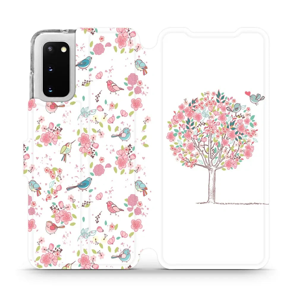 Handyhülle mit klappe für Galaxy S20, Mobiwear Book, Rosa Hain