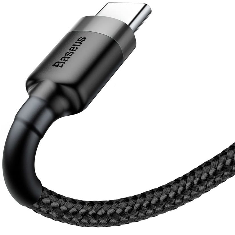 Kabel Baseus Cafule 2A USB-A für USB-C 2m, Schwarz-Grau