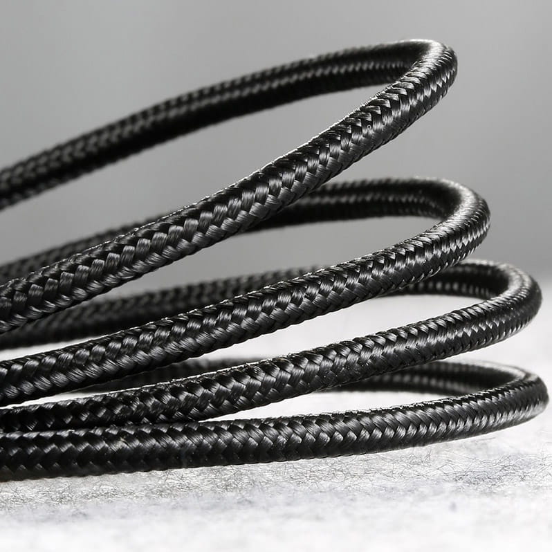 Kabel Baseus Cafule 2.4A USB-A für microUSB 1m, Schwarz-Rot