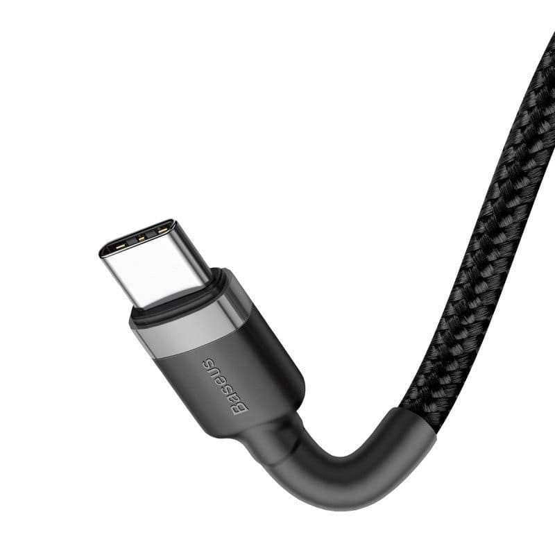 Kabel Baseus Cafule 60W 3A USB-C für USB-C 1m, Schwarz-Grau
