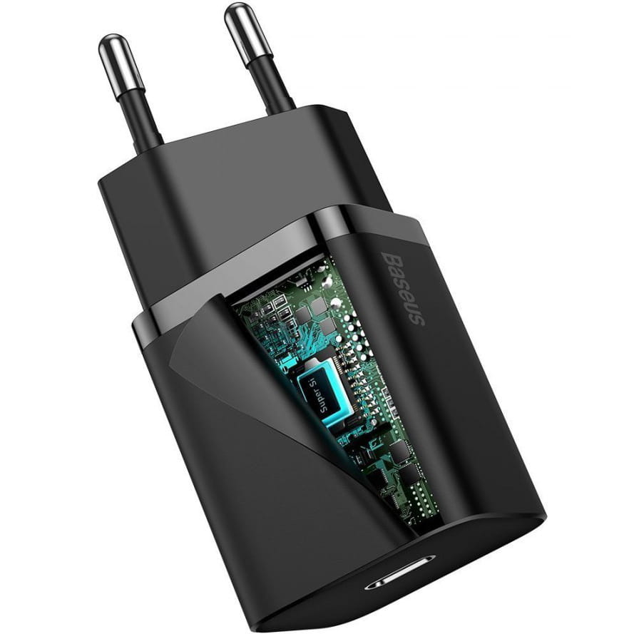 Baseus Ladegerät Super Si USB-C 20W, Schwarz