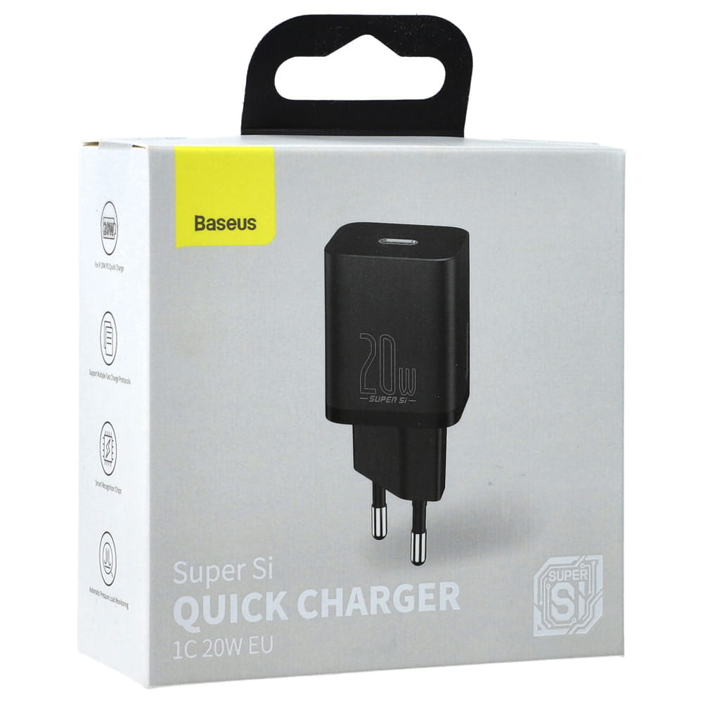 Baseus Ladegerät Super Si USB-C 20W, Schwarz