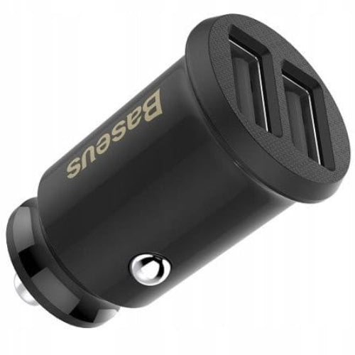 Autoladegerät Baseus Grain Car 15.5W, 3.1A, 2x USB-A, Schwarz