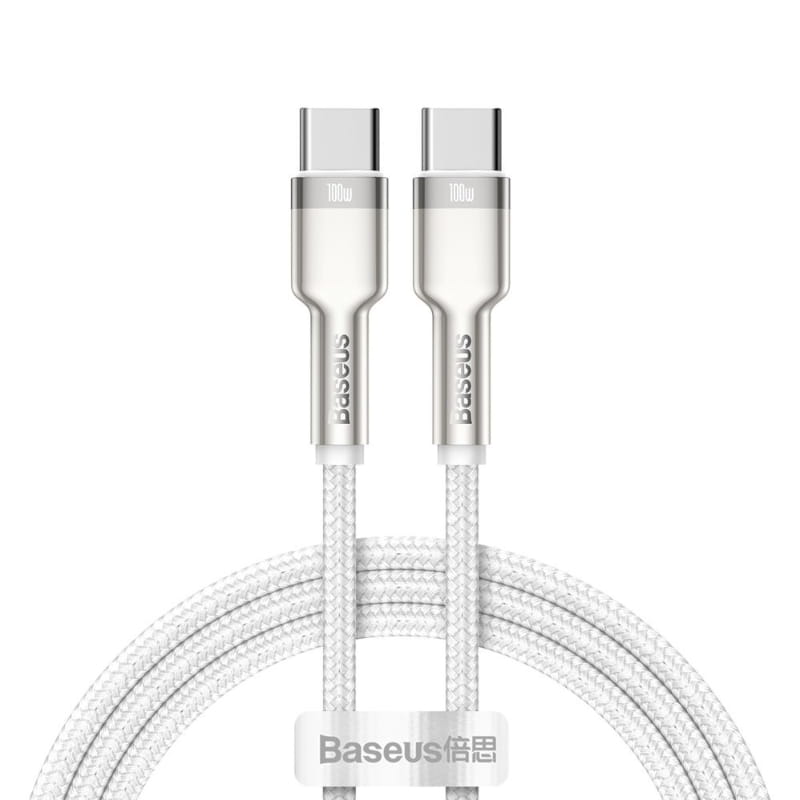 Kabel Baseus Cafule 100W 5A USB-C für USB-C, weiß