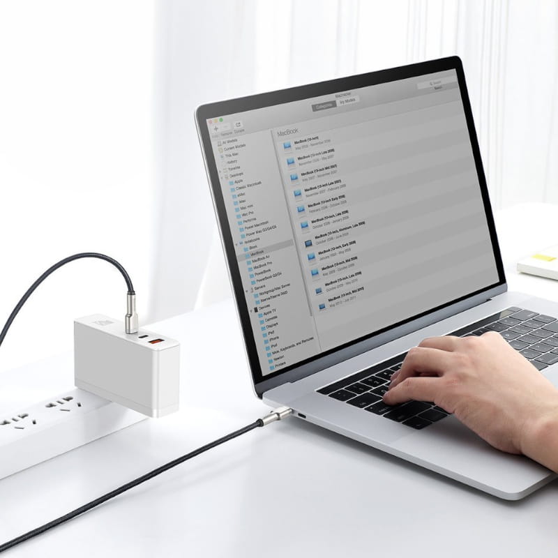 Kabel Baseus Cafule 100W 5A USB-C für USB-C, schwarz