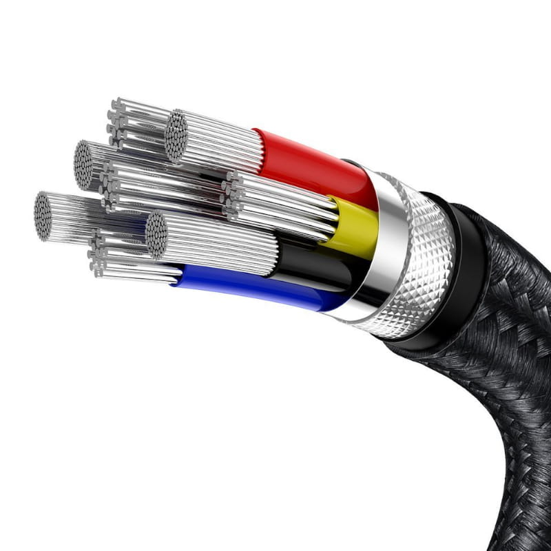 Kabel Baseus Cafule 100W 5A USB-C für USB-C, schwarz