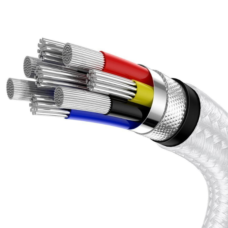 Kabel Baseus Cafule 100W 5A USB-C für USB-C 2m, weiß