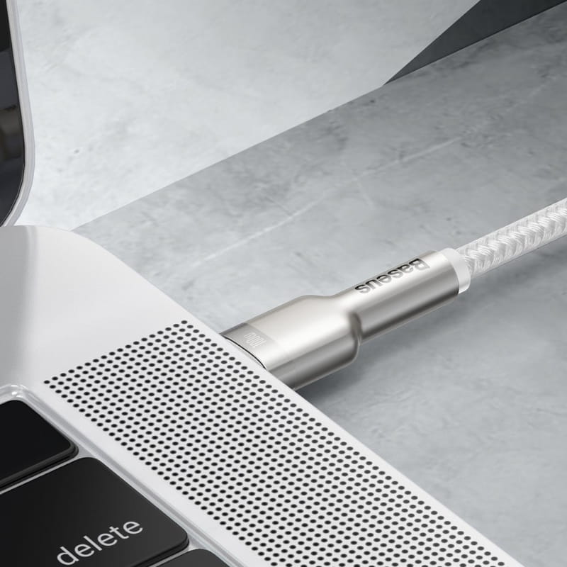Kabel Baseus Cafule 100W 5A USB-C für USB-C 2m, weiß