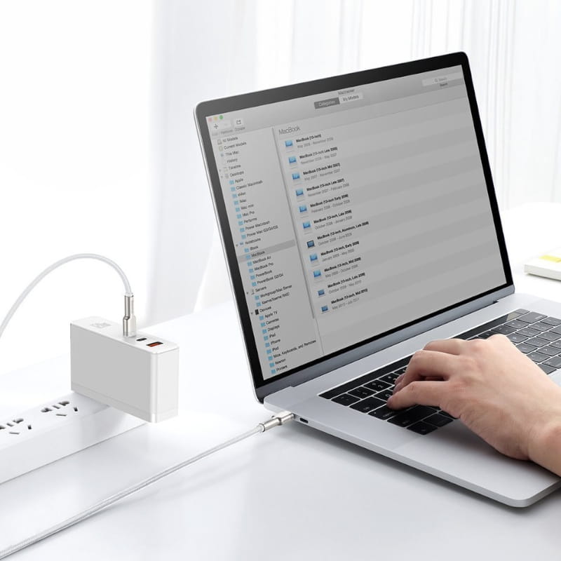 Kabel Baseus Cafule 100W 5A USB-C für USB-C 2m, weiß