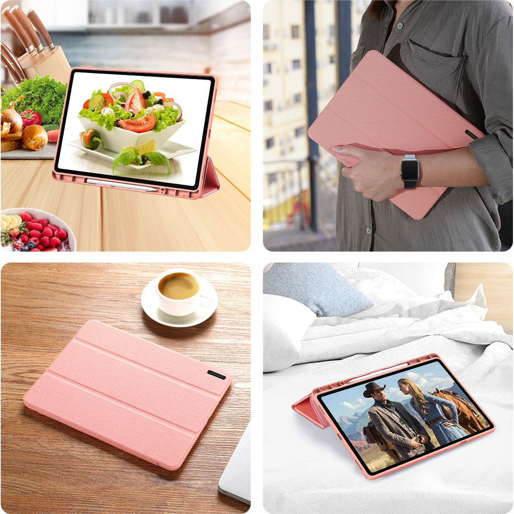 Schutzhülle mit Klappe für Galaxy Tab S12 Plus, Dux Ducis Domo, Rosa (13/13)