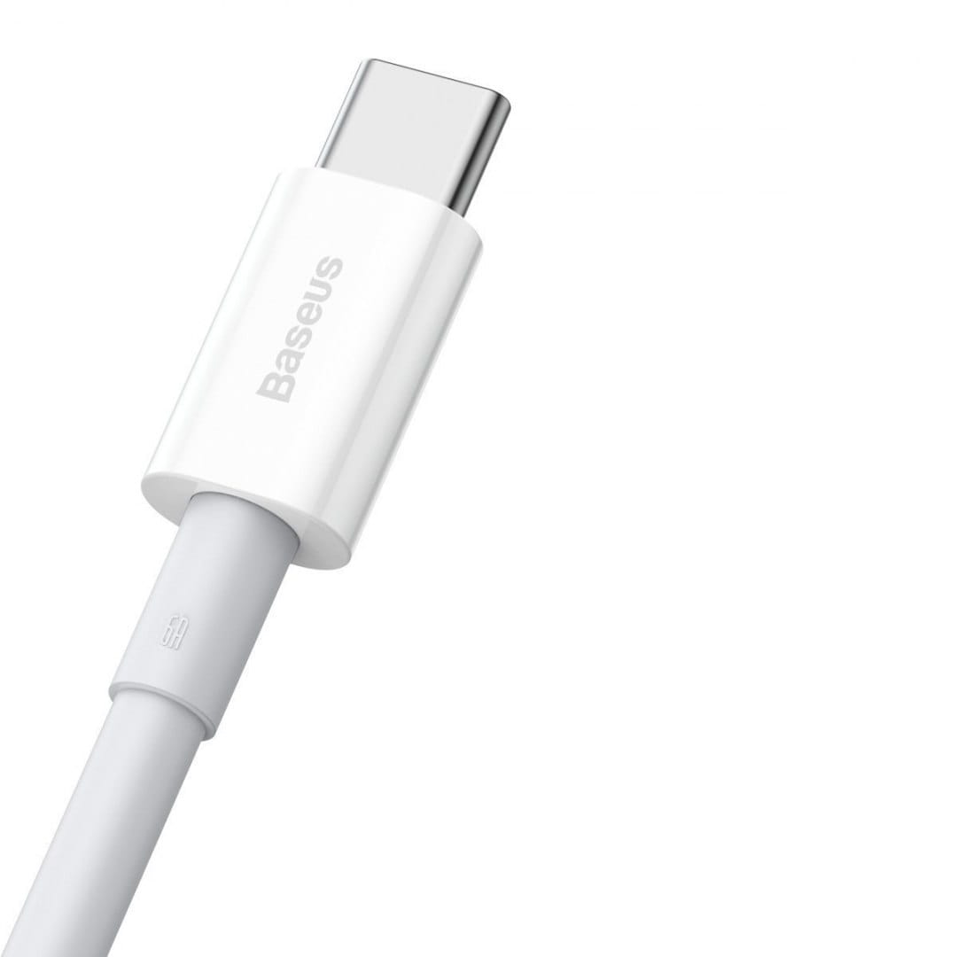 Kabel Baseus Superior USB-A für USB-C 66W 1m, Weiß