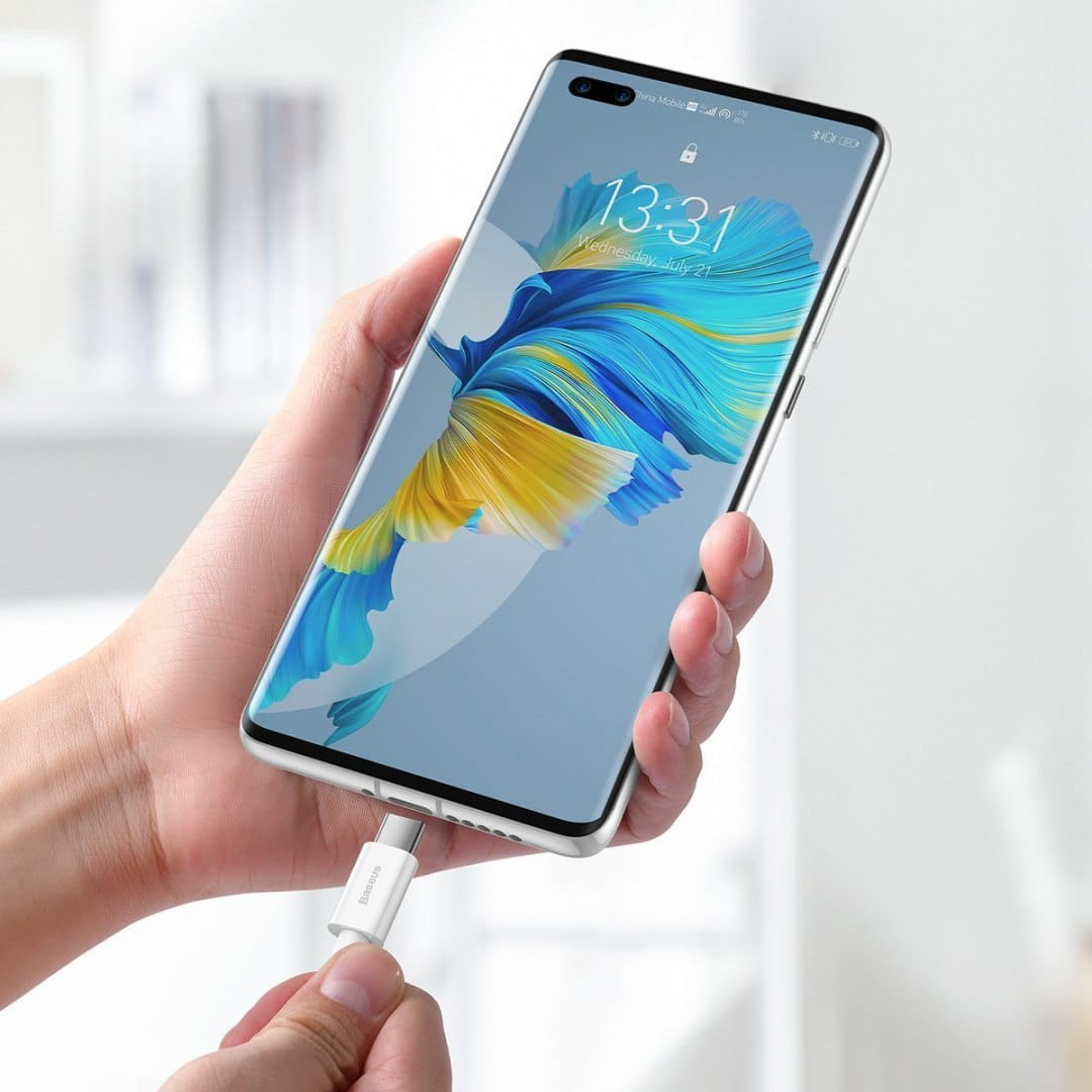 Kabel Baseus Superior USB-A für USB-C 66W 1m, Weiß