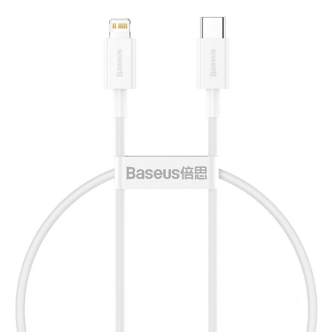 Kabel Baseus Superior USB-C für Lightning 20W 0,25m, Weiß