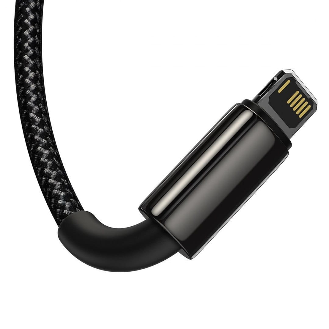 Kabel Baseus Tungsten Gold 3in1 USB-A für USB-C / Lightning / MicroUSB 3.5A 1,5m, Schwarz