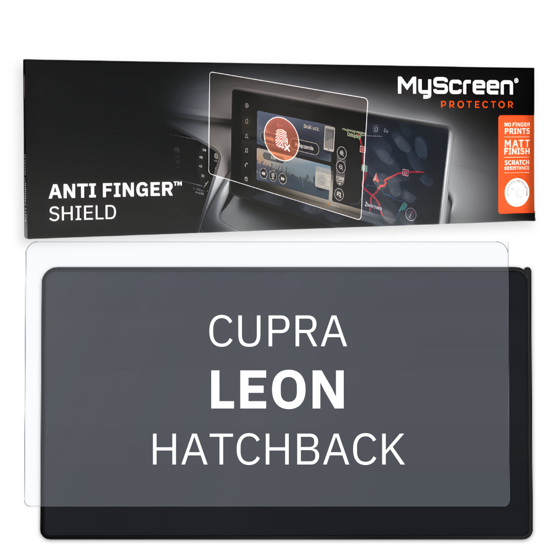 Autofolie für das Hauptdisplay, MyScreen Anti Finger Shield für Cupra LEON II (2024-2026), matt