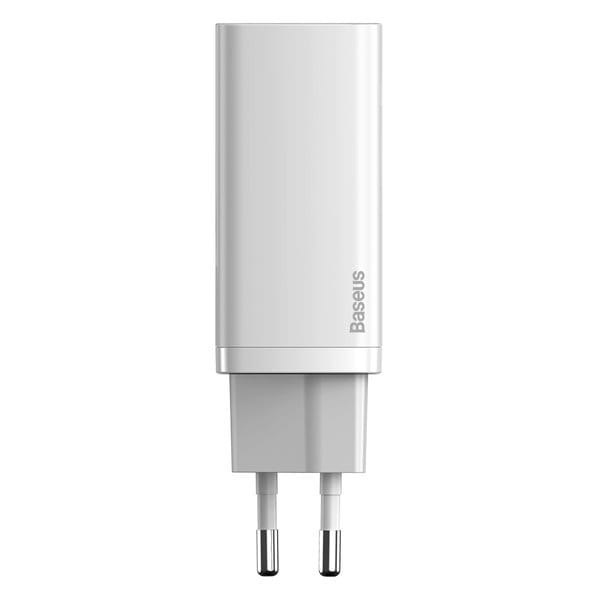 Baseus Ladegerät Gan2 Lite, 1XUSB-A, 1XUSB-C, 65W, PD 3.0, QC 4.0+, Weiss
