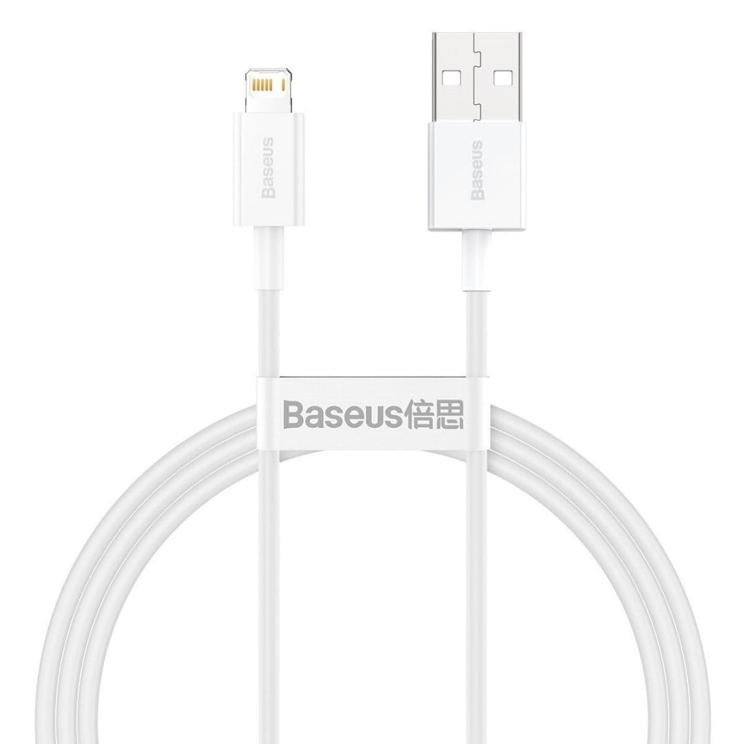 Kabel Baseus Superior USB-A für Lightning 2.4A 2m, Weiß