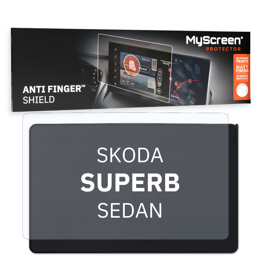 Autofolie für das Hauptdisplay, MyScreen Anti Finger Shield für Skoda Superb (Essence) IV (2024-2026), matt