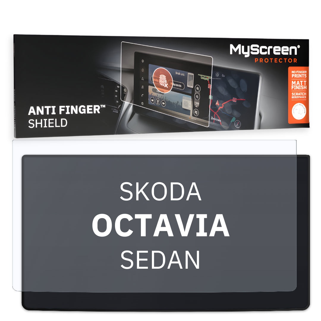 Autofolie für das Hauptdisplay, MyScreen Anti Finger Shield für Skoda Octavia (Essence) IV (2020-2026), matt