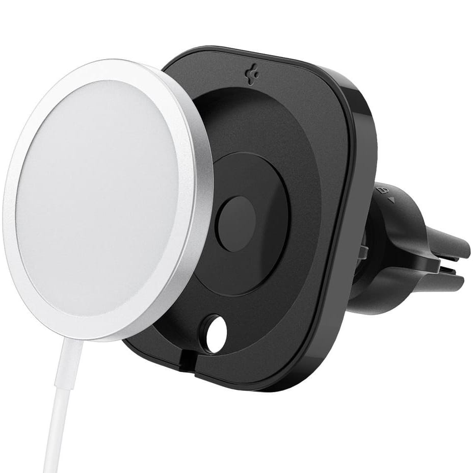 Handyhalterung / Kappe für Apple MagSafe Ladegerät, Spigen MagFit Car Mount, Schwarz