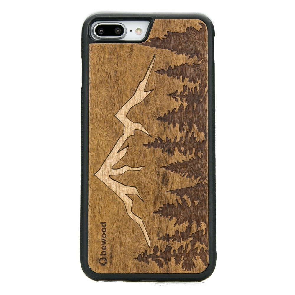 Holzhülle für iPhone 8 Plus / 7 Plus, Bewood Imbuia-Gebirge