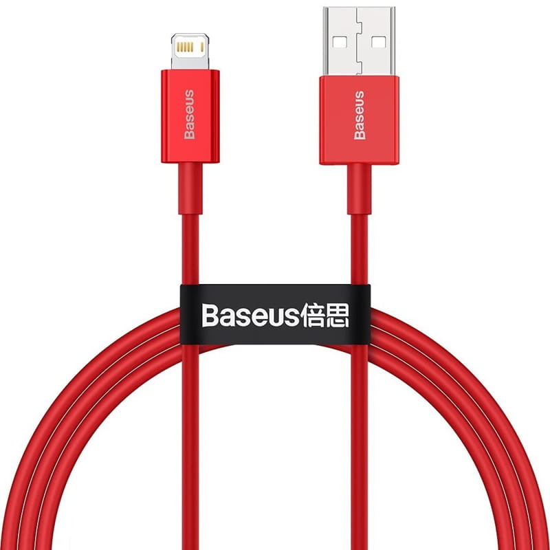 Kabel Baseus Superior USB-A für Lightning 2.4A 1m, Rot