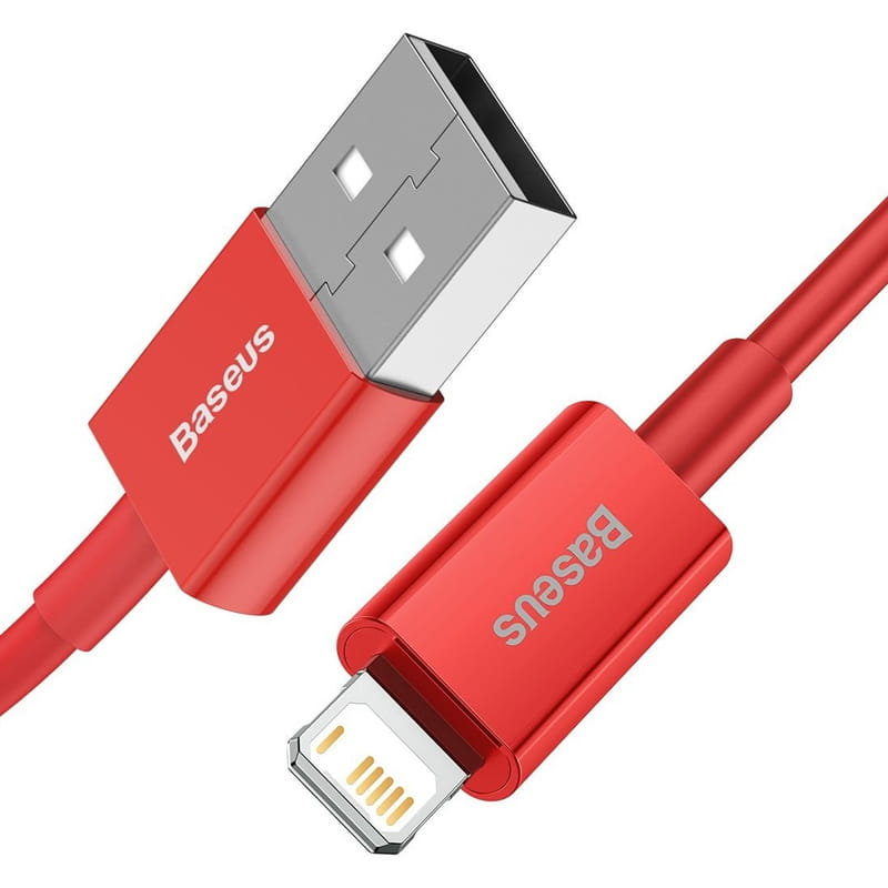 Kabel Baseus Superior USB-A für Lightning 2.4A 1m, Rot