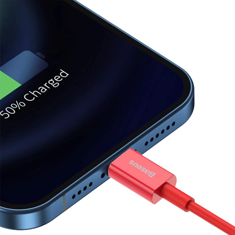 Kabel Baseus Superior USB-A für Lightning 2.4A 1m, Rot