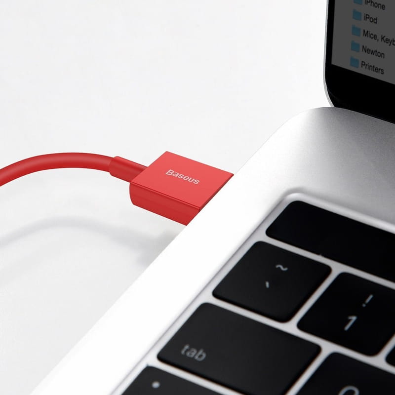 Kabel Baseus Superior USB-A für Lightning 2.4A 1m, Rot